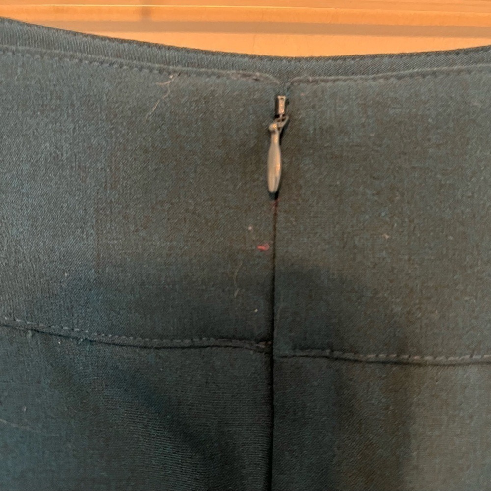 Worthington Teal Blue Pencil Skirt Lined Back Vent Career Size 12 - Picture 9 of 13